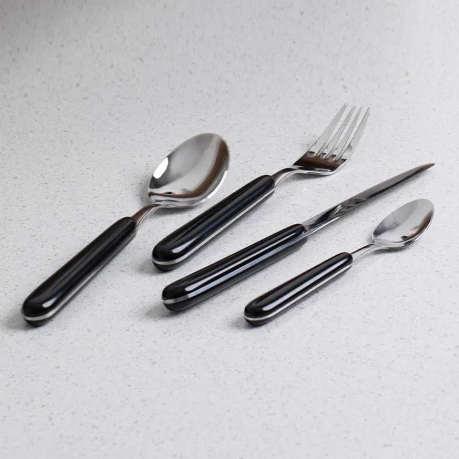 Bari Bestikksett 16 Deler Sort<CHRISTIANIA 1739 New