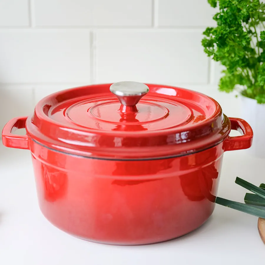 Støpejernsgryte 5L Rød<CHRISTIANIA 1739 New