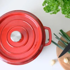 Støpejernsgryte 5L Rød<CHRISTIANIA 1739 New