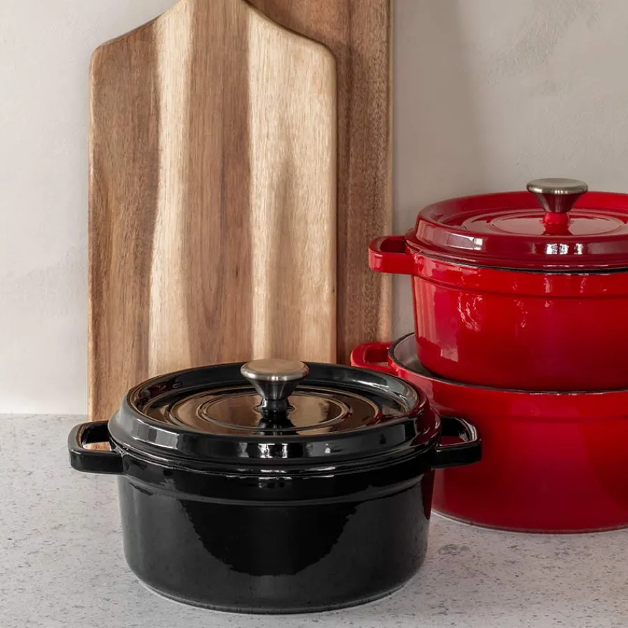 Støpejernsgryte 5L Rød<CHRISTIANIA 1739 New