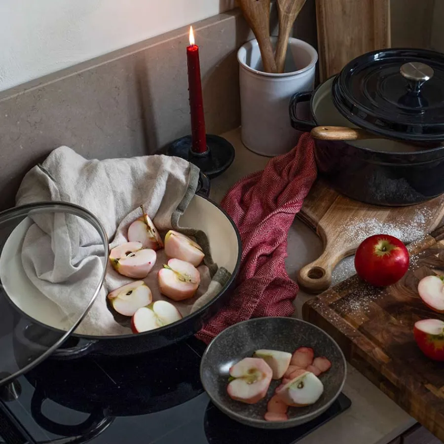 Støpejernsgryte med Glasslokk 3,9L Sort<CHRISTIANIA 1739 New