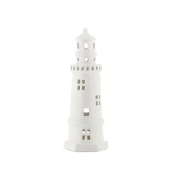 Fyrtårn Lykt 25 cm – Porsgrund Porselen | Maritim stemning med LED<PORSGRUNDS PORSELÆNSFABRIK Online