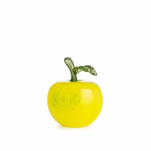 Glassfrukt Glasseple Gul 11cm<HADELAND GLASSVERK Clearance