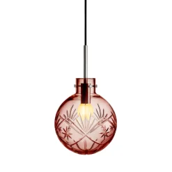 Krystallkule Taklampe<HADELAND GLASSVERK New