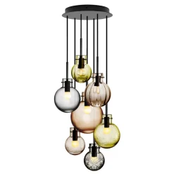 Krystallkule Taklampe<HADELAND GLASSVERK New