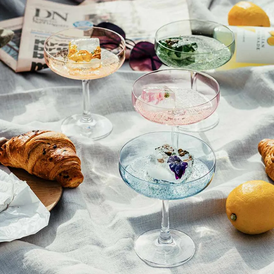 Odyssé Cavaskål Blå 25cl 2pk<HADELAND GLASSVERK Clearance