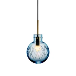 Taklampe Stålblå<HADELAND GLASSVERK Hot