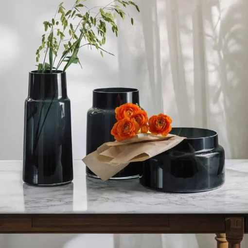 Tindre Vase Røkgrå 38,7cm<HADELAND GLASSVERK Online