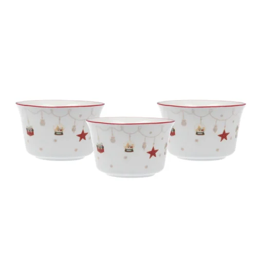 Juletid Skåler 3pk<CHRISTIANIA 1739 Hot