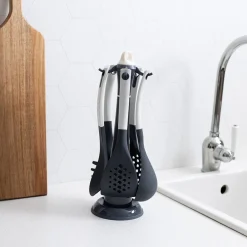 Kjøkkenredskap 5 Deler Med Stativ 31,5cm Grå<BØRSCOMPAGNIET AS Clearance