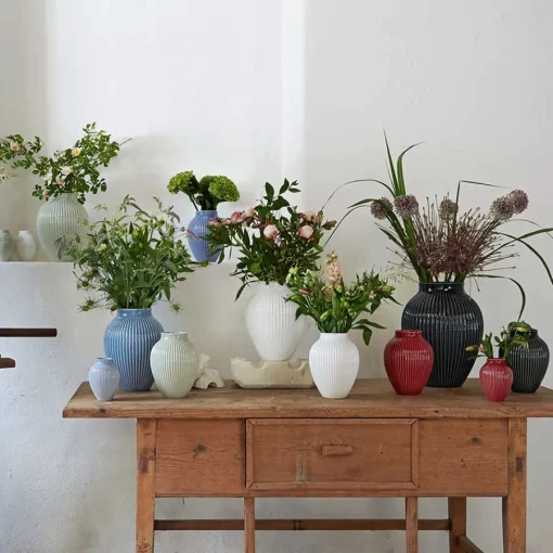Vase 27cm Riflet Lavendel<KNABSTRUP KERAMIK