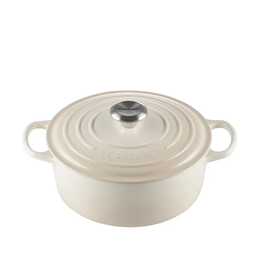 Støpejernsgryte 4,2L/24cm Meringue<LE CREUSET Clearance