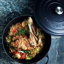 Støpejernsgryte 3,3L/22cm Matte Black<LE CREUSET New