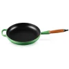 Støpejernspanne m/trehåndtak 28cm Bamboo Green<LE CREUSET Clearance