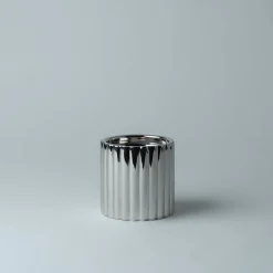 Løve Vinje Telysholder Rustfritt Stål 9cm Sølv<LØVE Sale