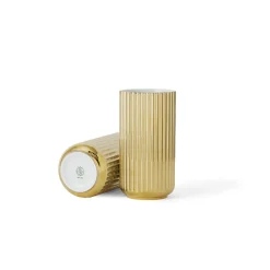 Porcelæn Vase 20,5cm Gull<LYNGBY Clearance