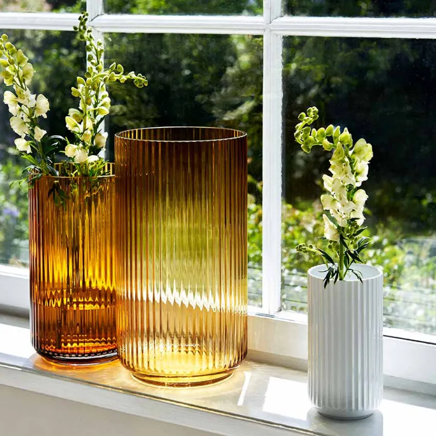 Porcelæn Vase 15,5cm Hvit<LYNGBY Discount