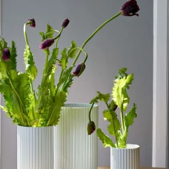 Porcelæn Vase 15,5cm Hvit<LYNGBY Discount