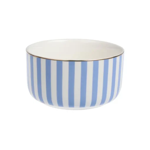 Abby Skål 12cm Blå m/Gullkant<NOVA Online