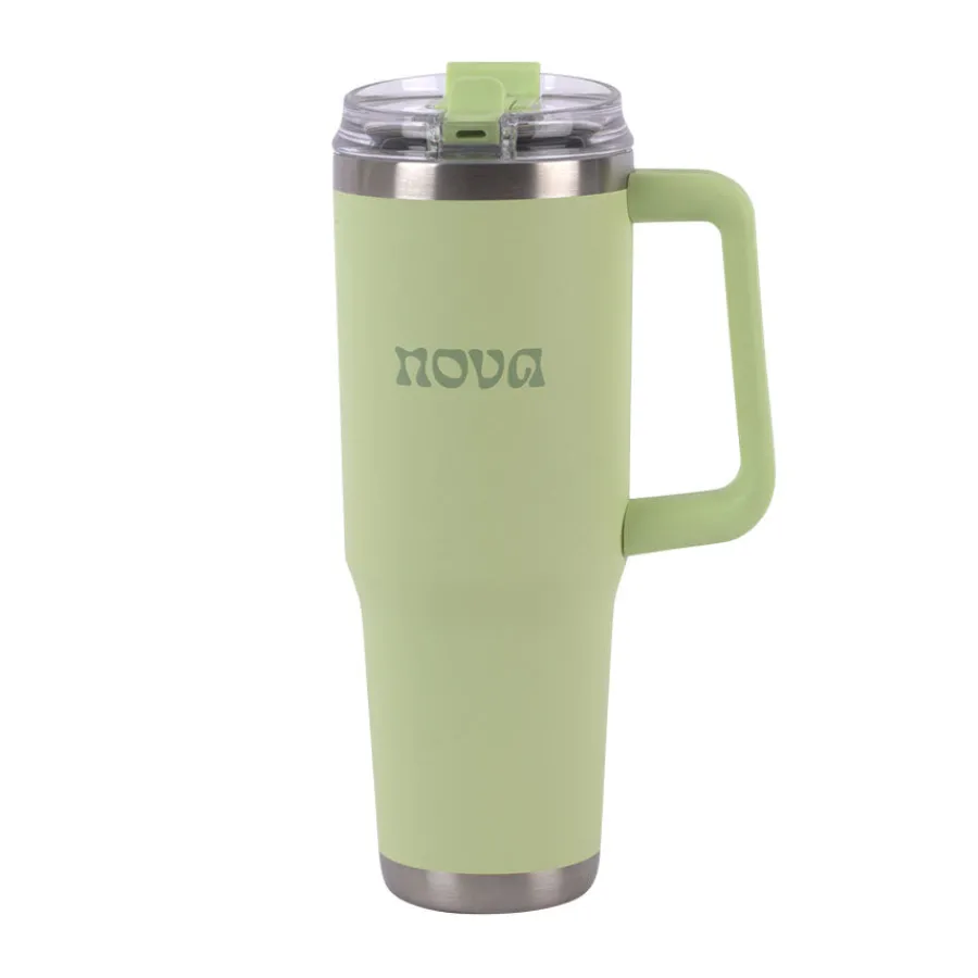 Dynamic Termokopp m/Sugerør 1,1L Mint Grønn<NOVA Clearance