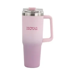 Dynamic Termokopp m/Sugerør 1,1L Rosa<NOVA Discount
