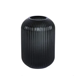 Edge Vase m/riller Sort 22cm<NOVA