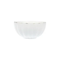 Lilly Bolle 13cm Hvit m/Gullkant<NOVA Discount