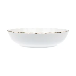 Lilly Dyp Tallerken 20cm Hvit m/Gullkant<NOVA Online