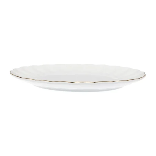 Lilly Tallerken 21cm Hvit m/Gullkant<NOVA Clearance