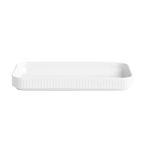 PLISSÉ TAPASFAT HVIT L24CM B12CM GIFTBOKS<PILLIVUYT
