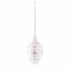 Porselenegg Stråmønster 4,5cm Rosa<PORSGRUNDS PORSELÆNSFABRIK Clearance