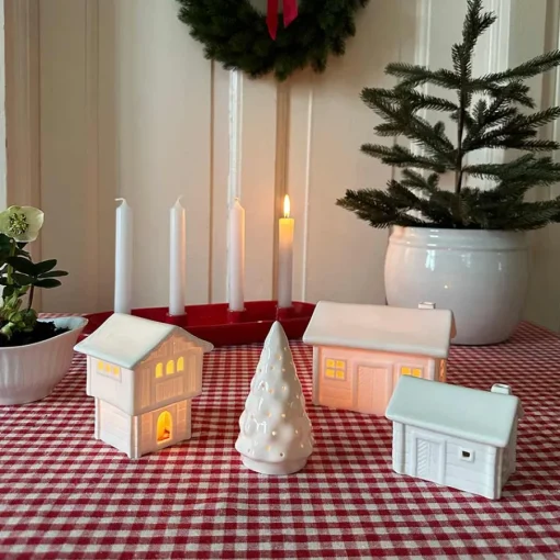 Porsgrunds Porselænsfabrik Juletre Telysholder 11cm<PORSGRUNDS PORSELÆNSFABRIK Sale