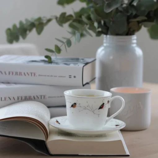 Porsgrunds Porselænsfabrik Dompap Kaffekopp 22 cl m/Skål 14 cm<PORSGRUNDS PORSELÆNSFABRIK Sale