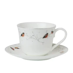 Porsgrunds Porselænsfabrik Dompap Kaffekopp 22 cl m/Skål 14 cm<PORSGRUNDS PORSELÆNSFABRIK Sale