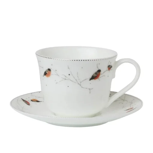 Porsgrunds Porselænsfabrik Dompap Kaffekopp 22 cl m/Skål 14 cm<PORSGRUNDS PORSELÆNSFABRIK Sale