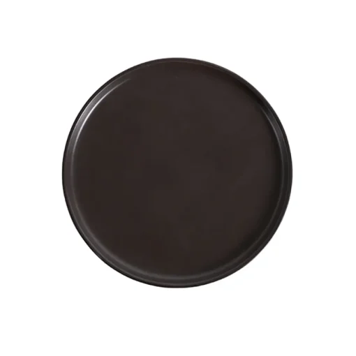 Porsgrunds Porselænsfabrik Natur Asjett m/kant 21cm Matt Sort<PORSGRUNDS PORSELÆNSFABRIK Outlet