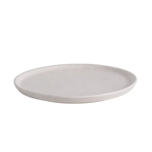 Porsgrunds Porselænsfabrik Natur Asjett m/kant 21cm Lys Granitt<PORSGRUNDS PORSELÆNSFABRIK New