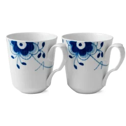 Blå Mega Riflet Krus 2pk 37cl<ROYAL COPENHAGEN Clearance