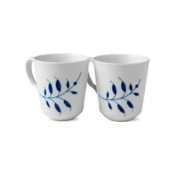 Blå Mega Riflet Krus 2pk 37cl<ROYAL COPENHAGEN Clearance