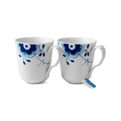 Blå Mega Riflet Krus 2pk 37cl<ROYAL COPENHAGEN Clearance