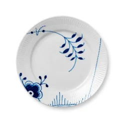 Blå Mega Riflet Asjett 19cm<ROYAL COPENHAGEN