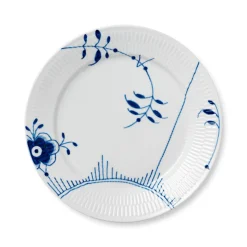 Blå Mega Riflet Tallerken 27cm<ROYAL COPENHAGEN