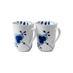 Blå Mega Riflet Krus 33 cl 2pk<ROYAL COPENHAGEN Clearance