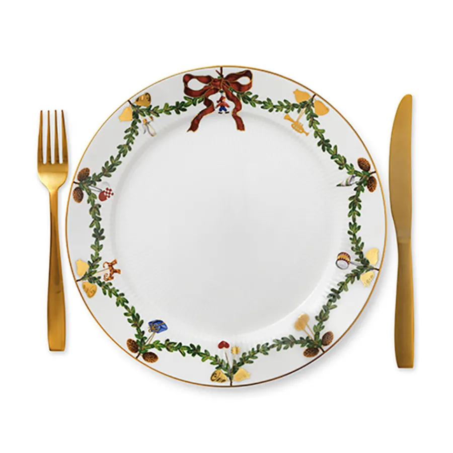 Stjerneriflet Jul Tallerken 27cm<ROYAL COPENHAGEN Outlet
