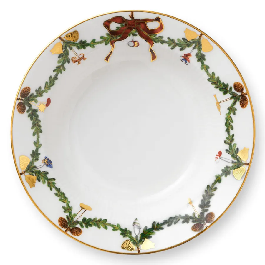 Stjerneriflet Jul Dyp Tallerken 17cm<ROYAL COPENHAGEN Sale