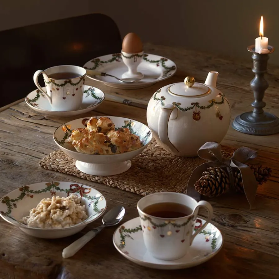 Stjerneriflet Jul Dyp Tallerken 17cm<ROYAL COPENHAGEN Sale