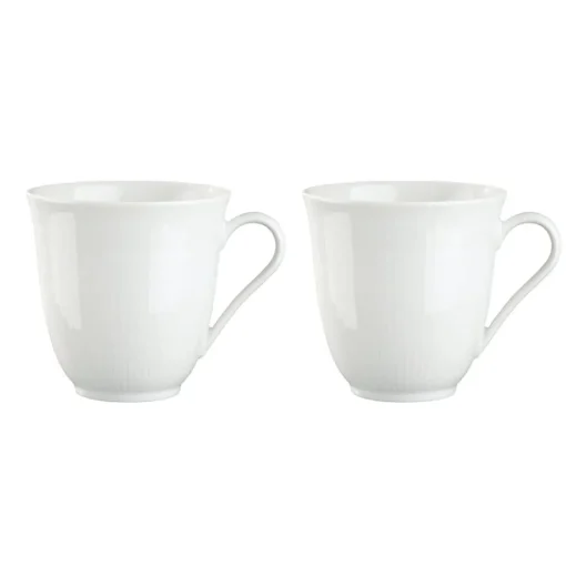 Rörstrand Swedish Grace Snø Krus 30cl 2pk Hvit<RÖRSTRAND