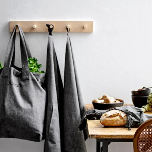 Södahl Chambray Organic Brødpose 44cm Sort<SÖDAHL New