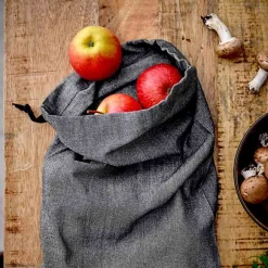 Södahl Chambray Organic Brødpose 44cm Sort<SÖDAHL New