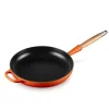 Støpejernspanne m/Trehåndtak 28cm Volcanic<LE CREUSET